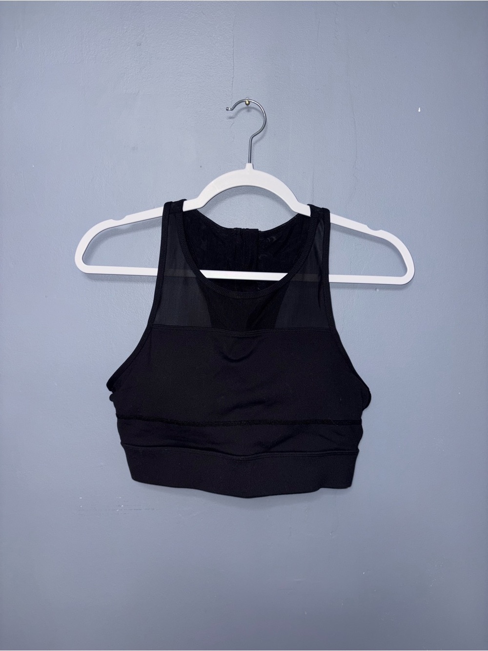 Zyia | Black Mesh Sports Bra | Size Large